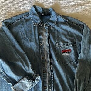 Disney ESPN Club Vintage Denim Button-Up Shirt
